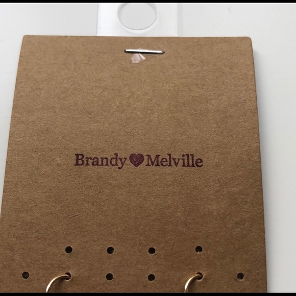 ‼️SOLD‼️NWT Cute Brandy Melville Gold Earrings - Picture 3 of 3